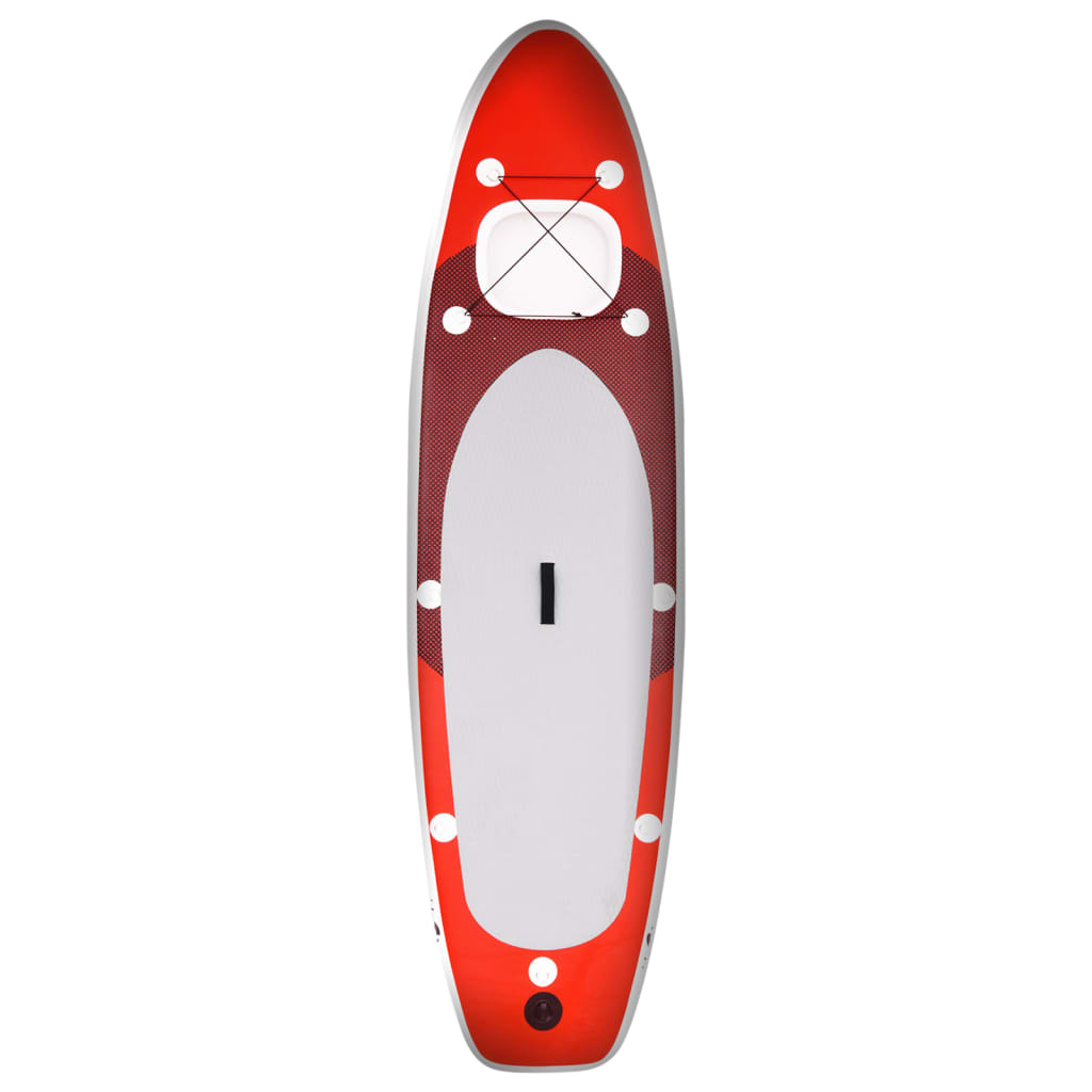 vidaXL Inflatable Stand Up Paddle Board Set Red 300x76x10 cm