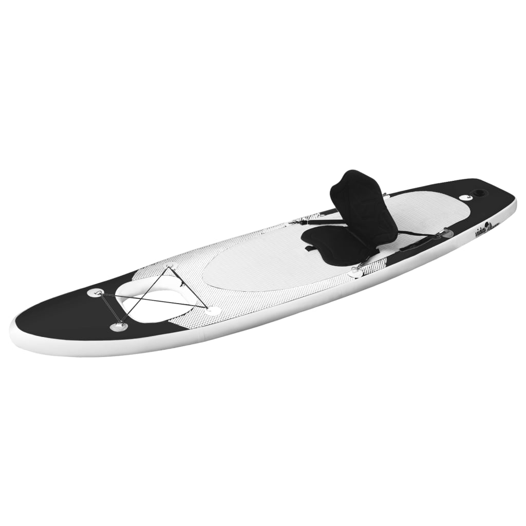 vidaXL Inflatable Stand Up Paddle Board Set Black 300x76x10 cm