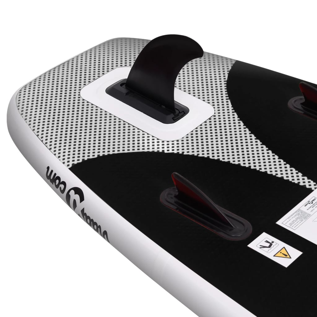 vidaXL Inflatable Stand Up Paddle Board Set Black 330x76x10 cm