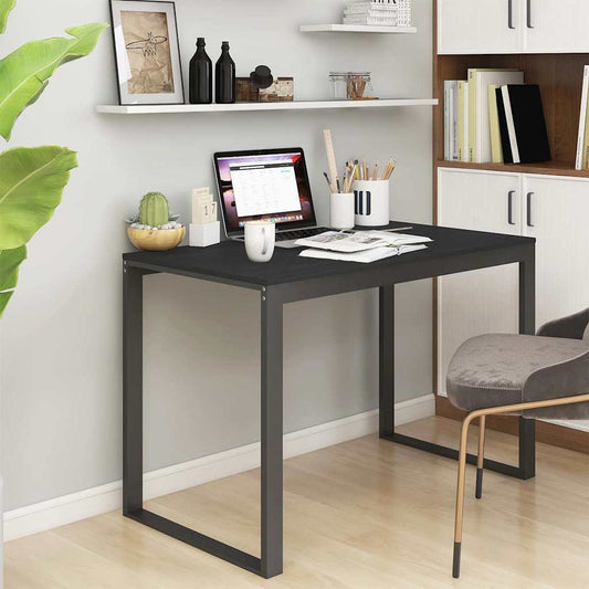 30196 vidaXL Computer Desk Black 110x60x73 cm Engineered Wood