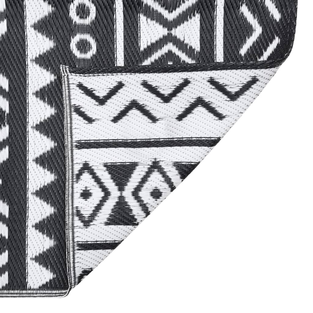 Outdoor Rug ARAKIL Black 190x290 cm PP