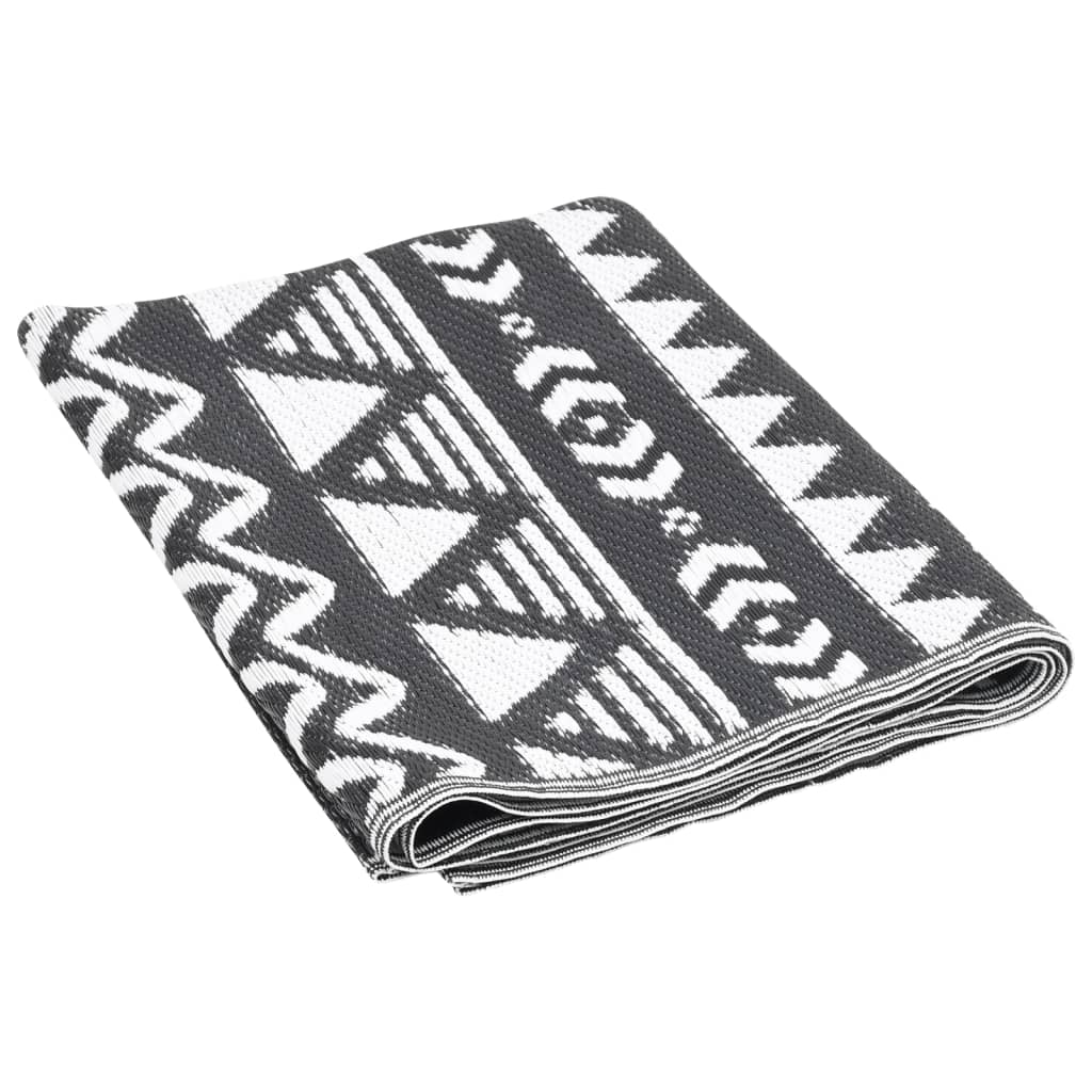Outdoor Rug ARAKIL Black 190x290 cm PP