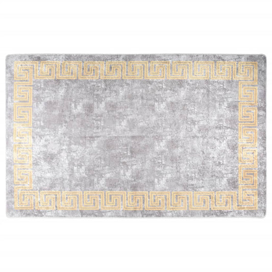 vidaXL Rug Washable 160x230 cm Grey Anti Slip