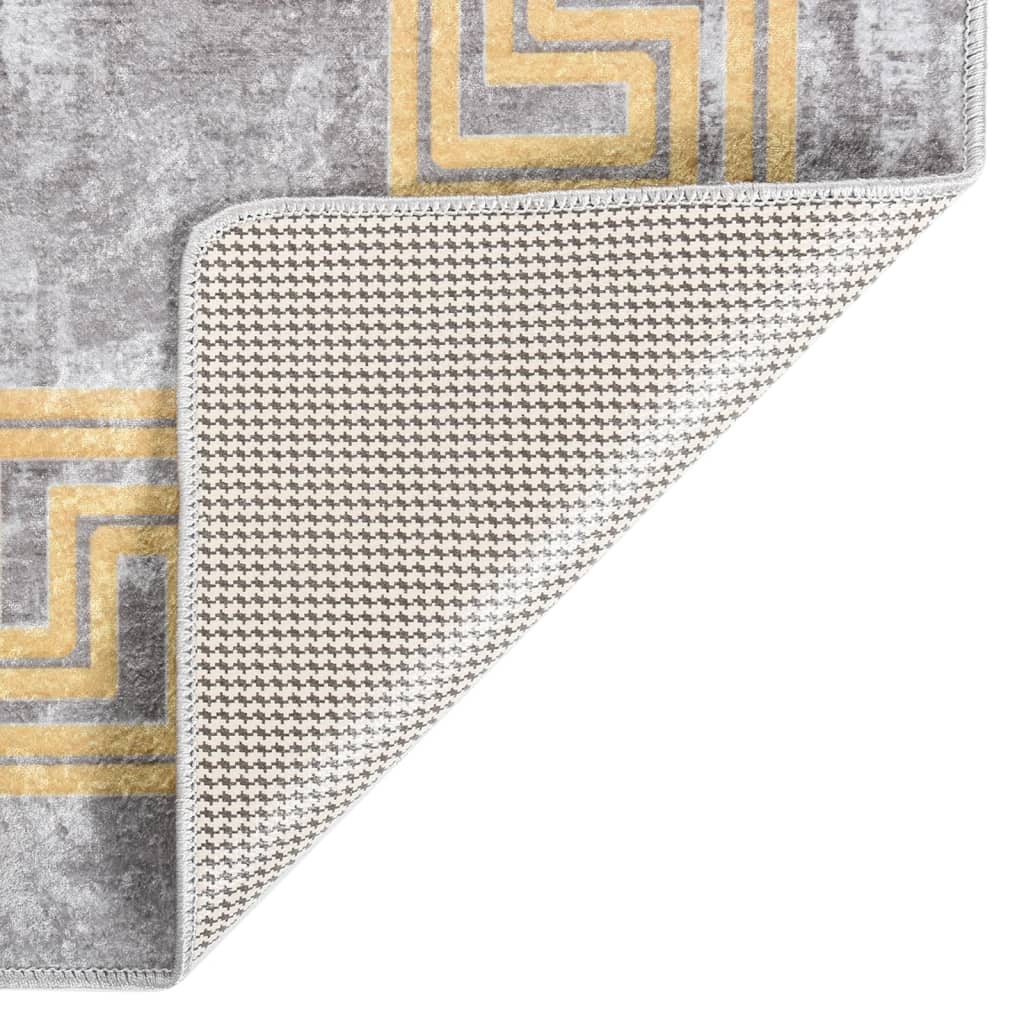 vidaXL Rug Washable 160x230 cm Grey Anti Slip