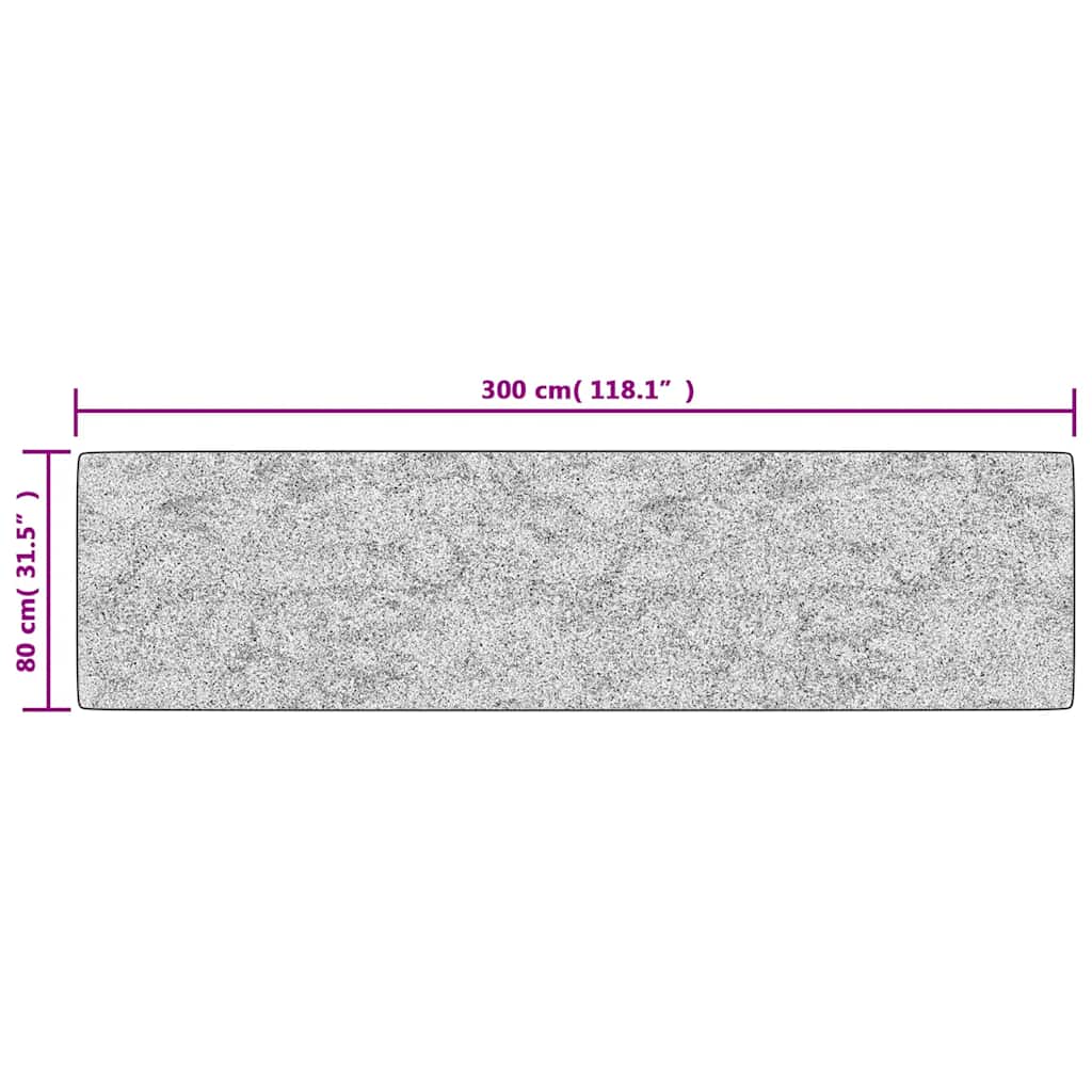 Rug Washable 80x300 cm Light Beige
