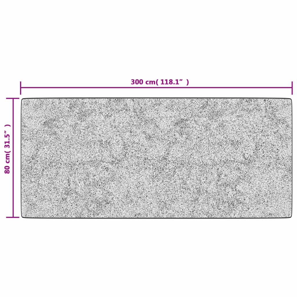 vidaXL Rug Washable 80x300 cm Black and White Anti Slip