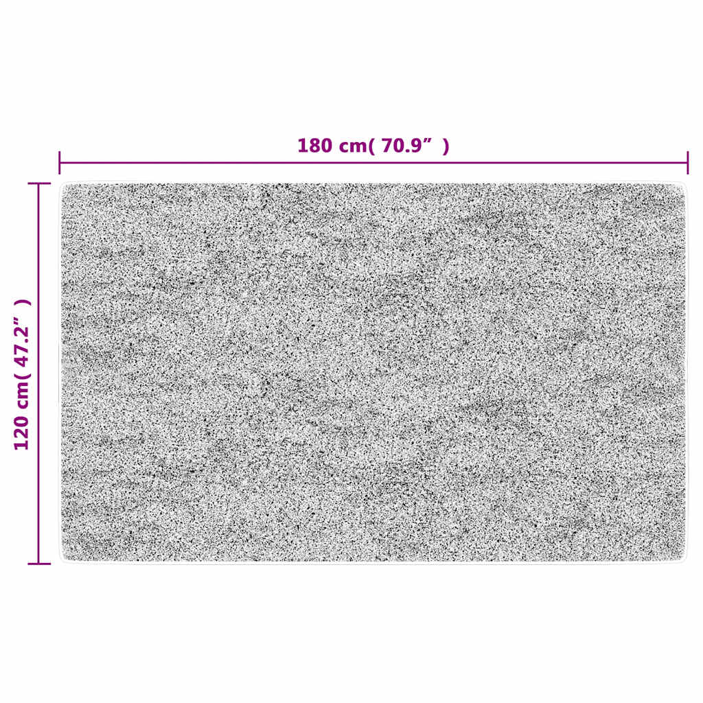 Rug Washable 120x180 cm Black and White