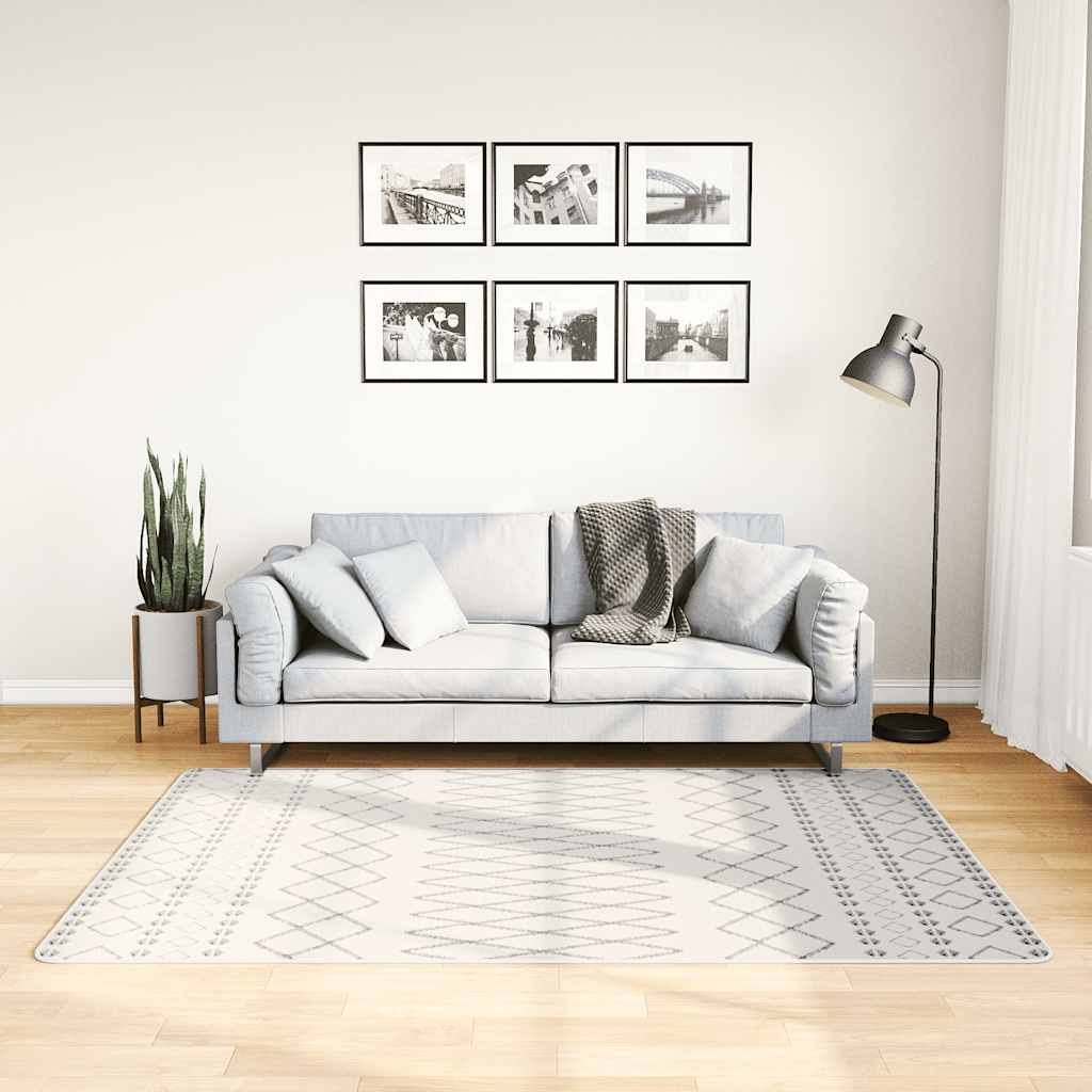 Rug Washable 120x180 cm Black and White