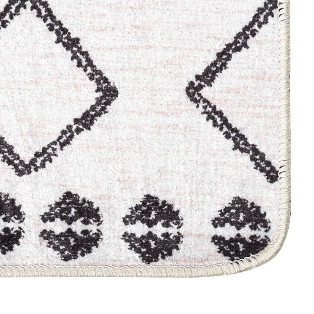 Rug Washable 160x230 cm Black and White