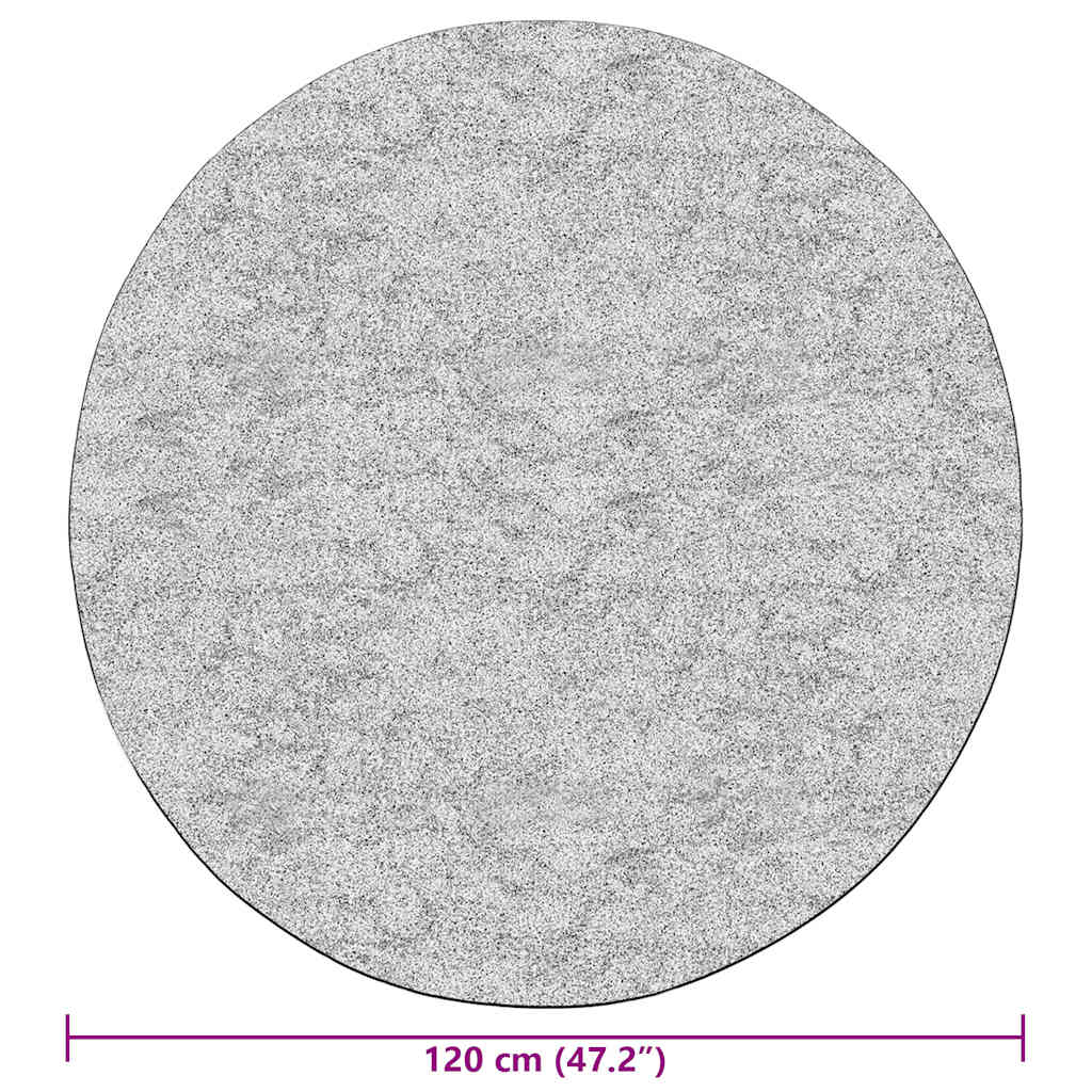 Rug Washable φ120 cm Black and White