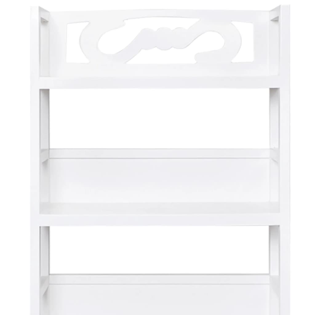 vidaXL Display Cabinet White 46x24x140 cm Solid Wood Paulownia