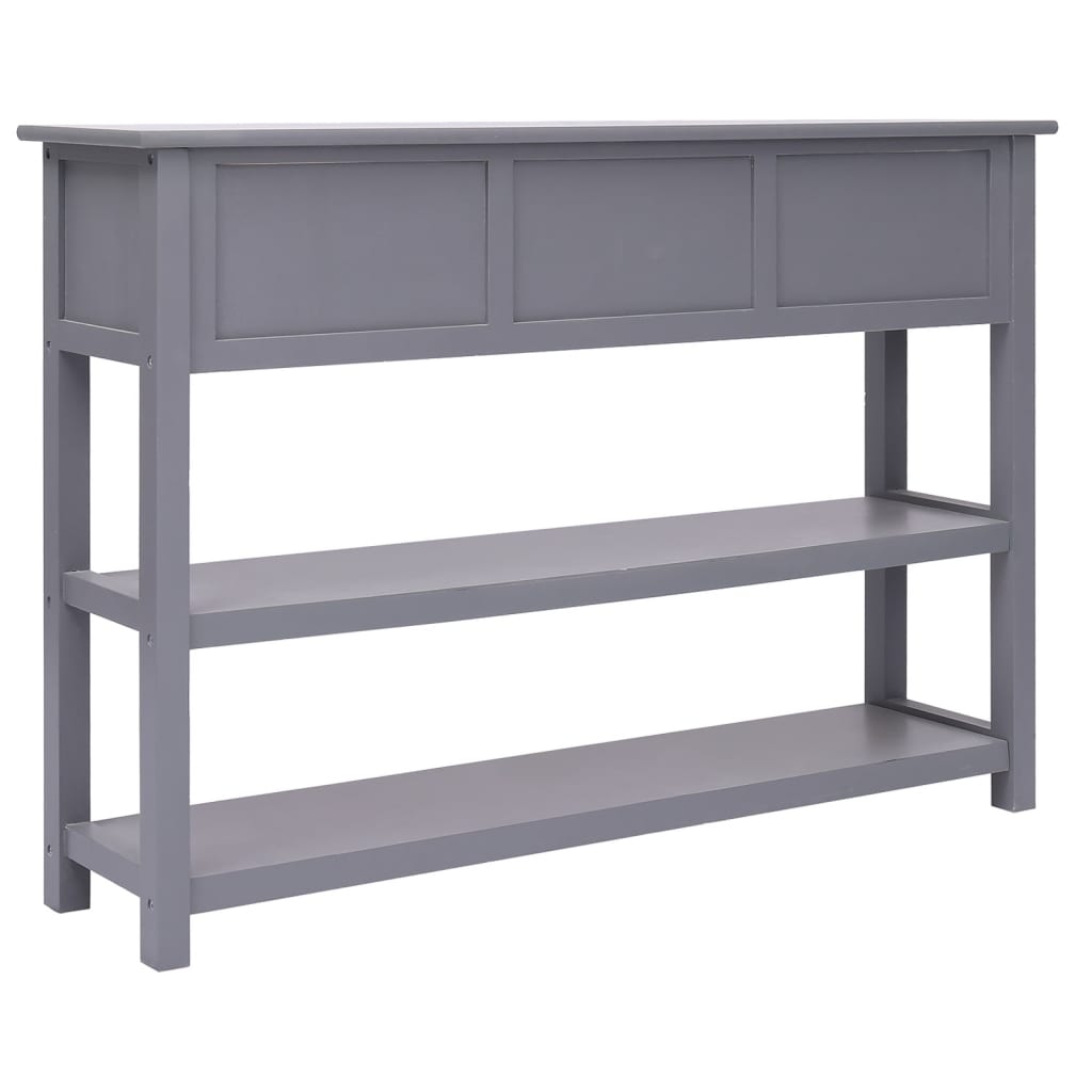 vidaXL Sideboard Grey 108x30x76 cm Solid Wood Paulownia