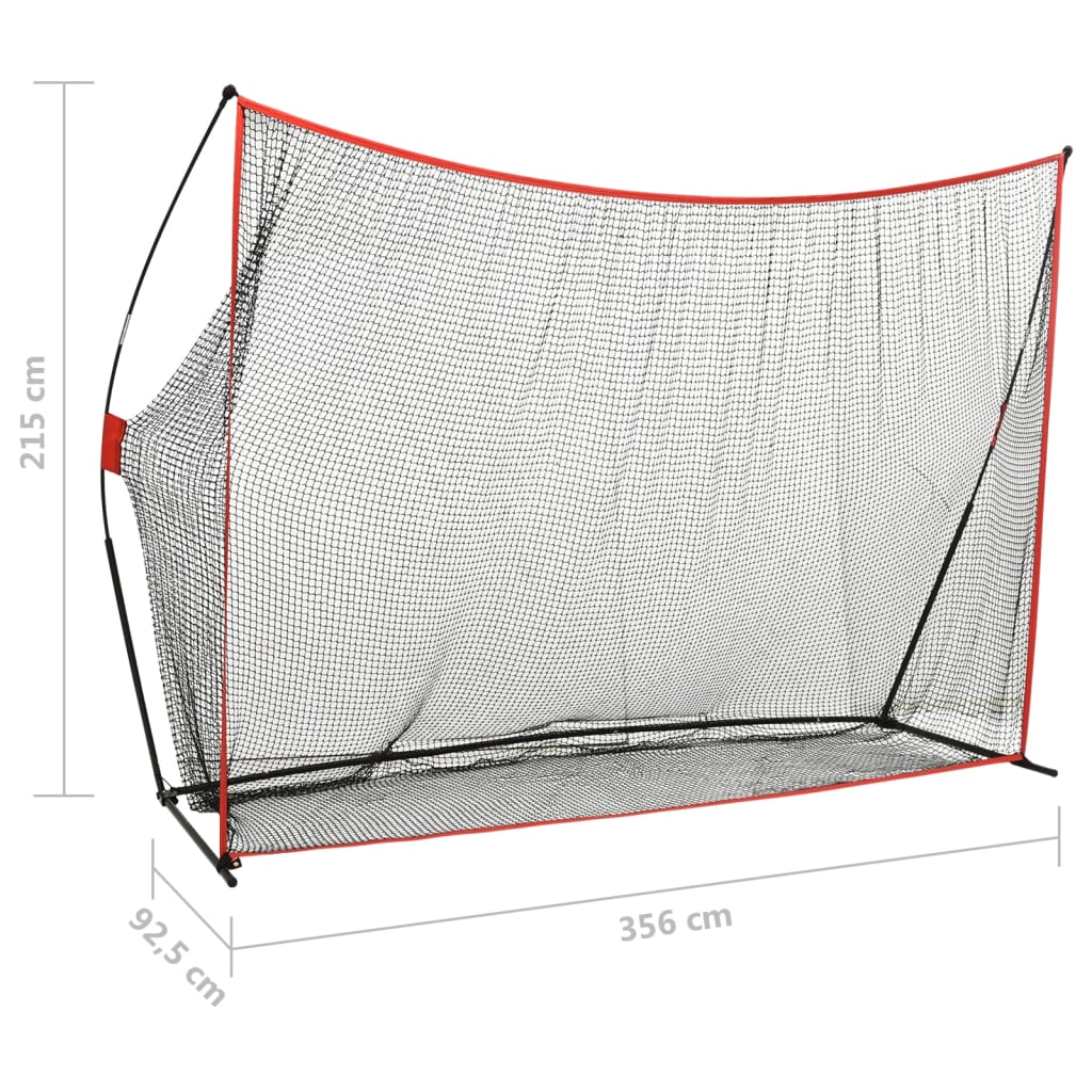 vidaXL Golf Hitting Net 356x92.5x215 cm Metal