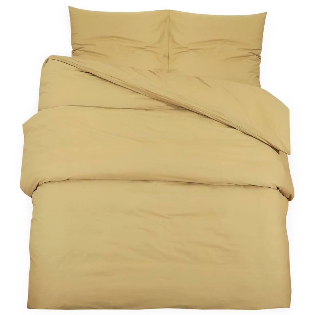 Duvet Cover Set Taupe 200x200 cm Light-weight Microfiber