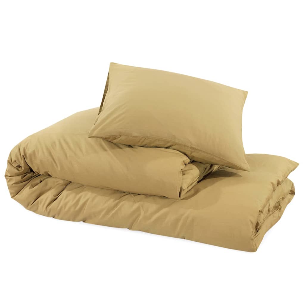 Duvet Cover Set Taupe 220x240 cm Light-weight Microfiber