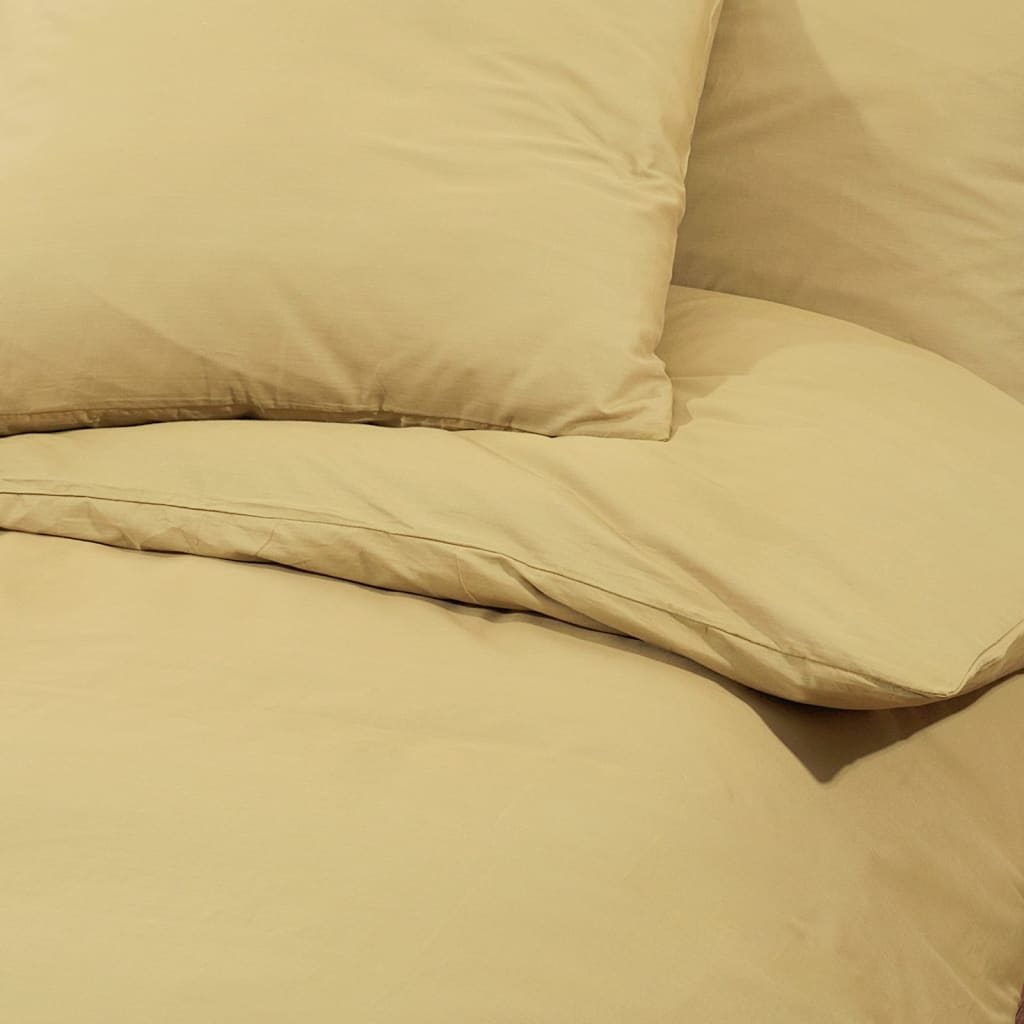 Duvet Cover Set Taupe 220x240 cm Light-weight Microfiber