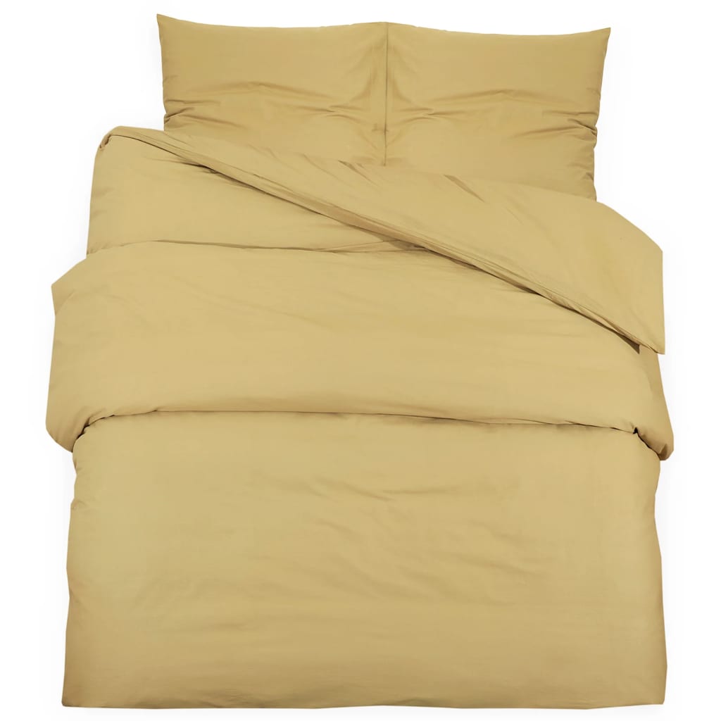 Duvet Cover Set Taupe 200x220 cm Light-weight Microfiber