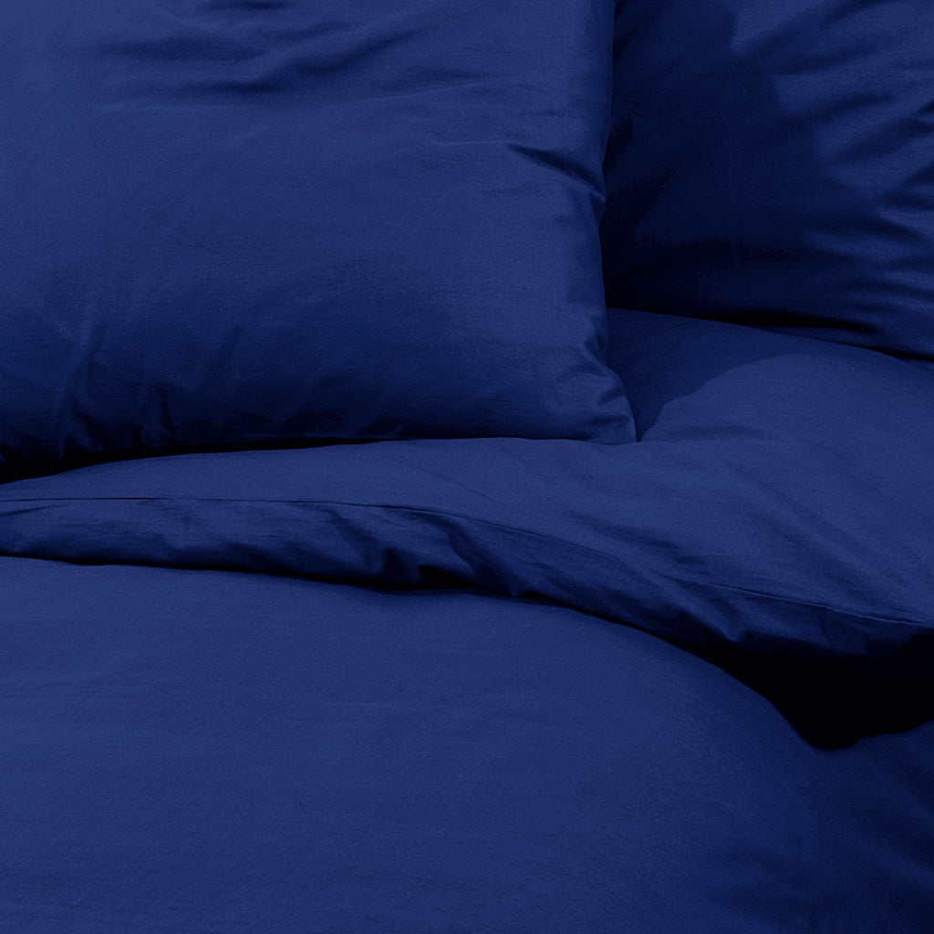 Duvet Cover Set Navy Blue 140x200 cm Light-weight Microfiber