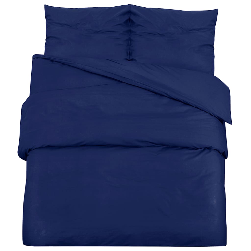 Duvet Cover Set Navy Blue 155x220 cm Light-weight Microfiber