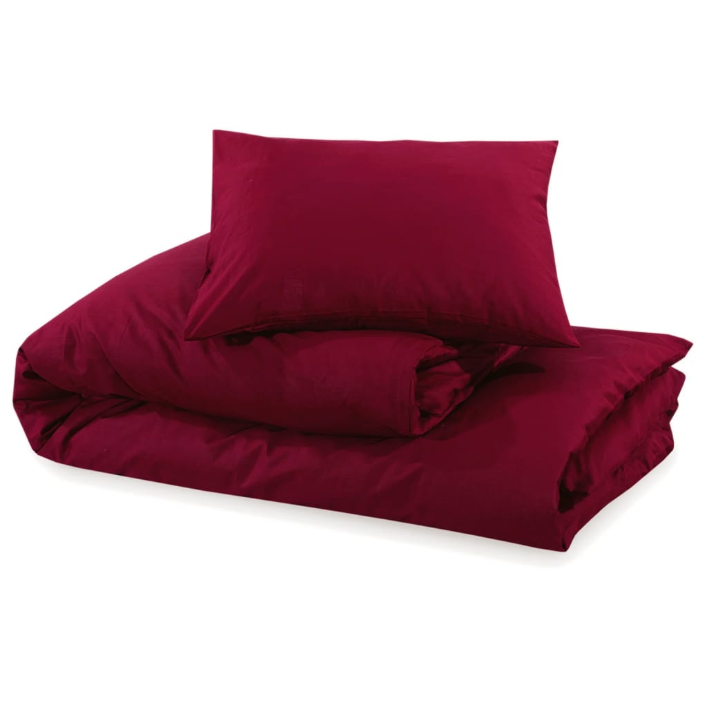 Duvet Cover Set Bordeaux 260x240 cm Light-weight Microfiber