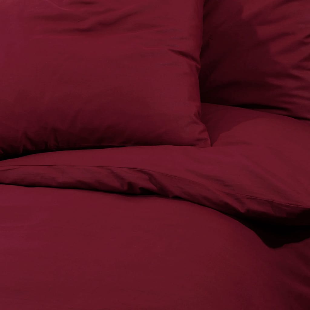 Duvet Cover Set Bordeaux 260x240 cm Light-weight Microfiber