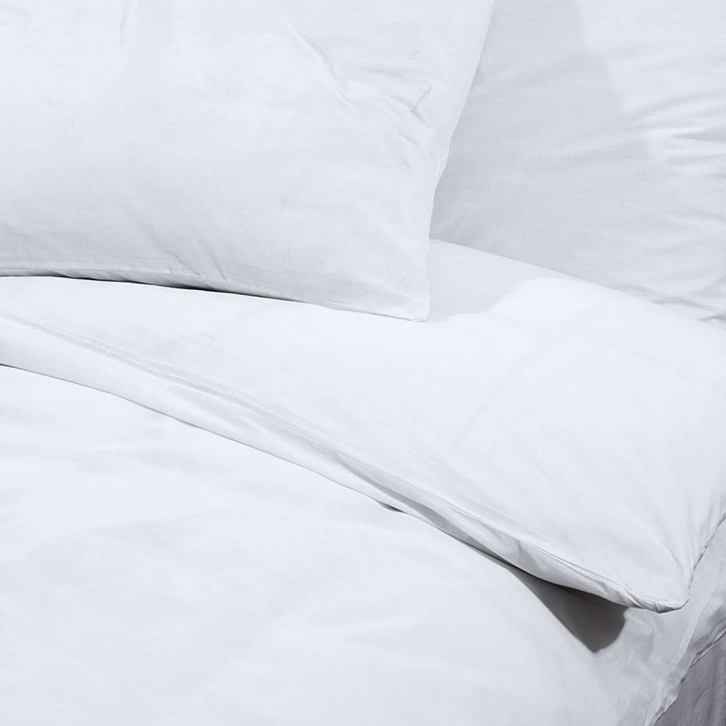 Duvet Cover Set White 135x200 cm Cotton