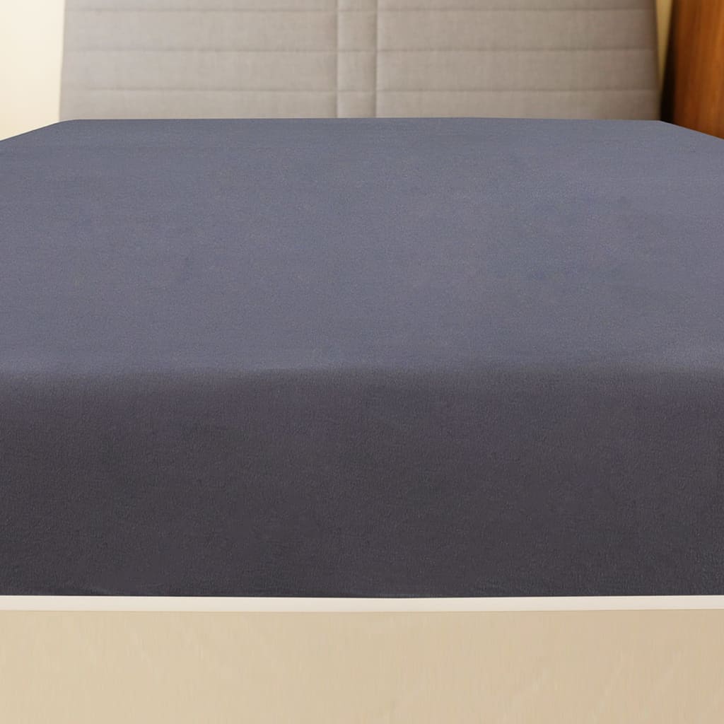 vidaXL Jersey Fitted Sheets 2 pcs Anthracite 100x200 cm Cotton