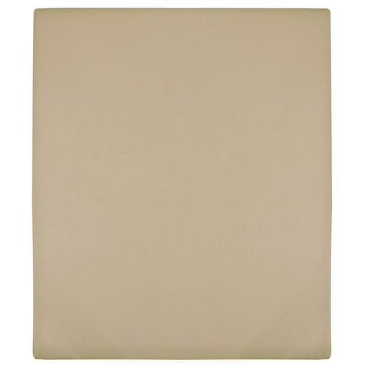 vidaXL Jersey Fitted Sheets 2 pcs Taupe 160x200 cm Cotton