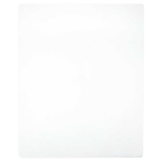 Jersey Fitted Sheet White 140x200 cm Cotton