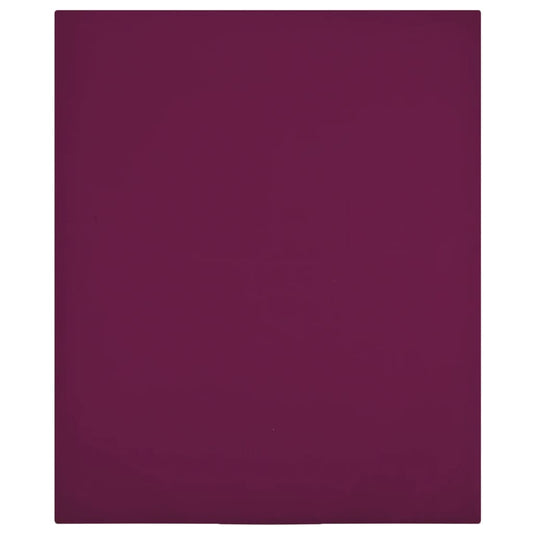 Jersey Fitted Sheet Bordeaux 90x200 cm Cotton