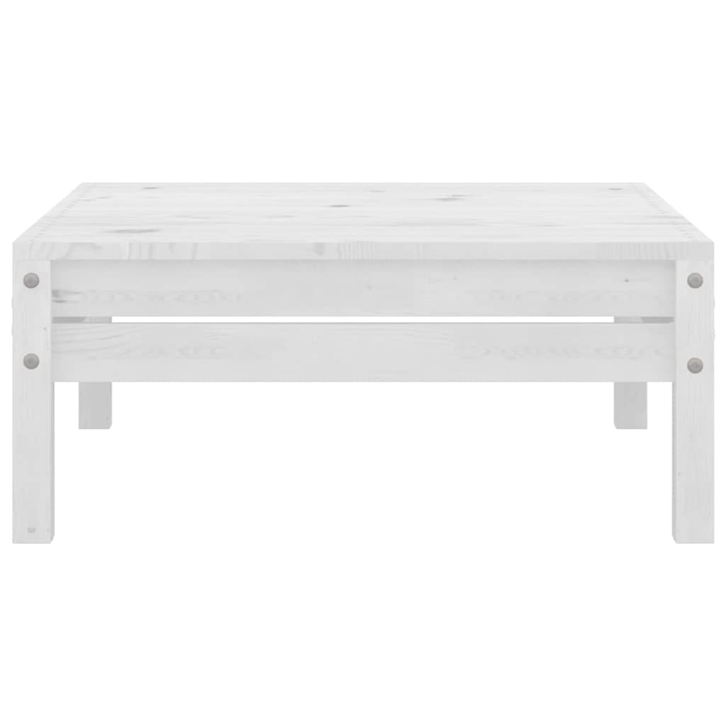 Garden Footstool | White | Solid pine wood | Medium | Modular | Footstool
