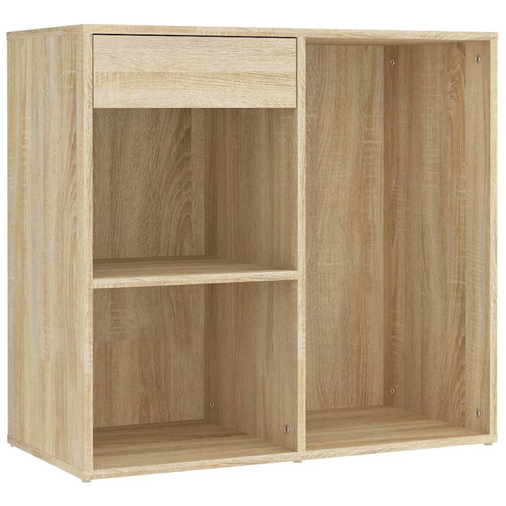 LED Dressing Table with Cabinet Sonoma Oak Engineered Wood