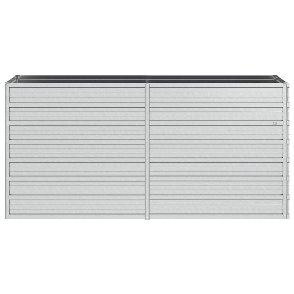 Garden Raised Bed 160x40x77 cm Galvanized Steel Silver