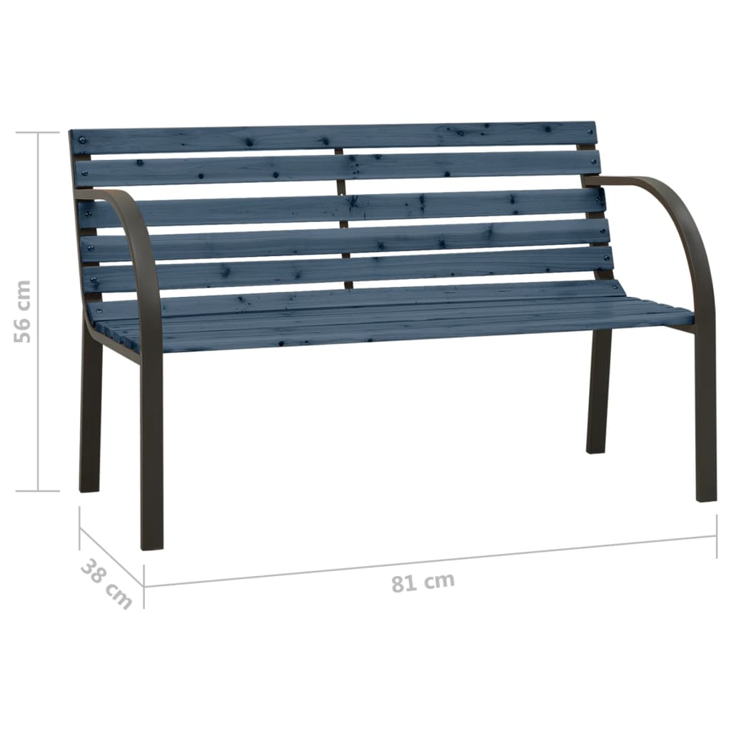 vidaXL Children Garden Bench 81 cm Chinese Fir Wood Grey