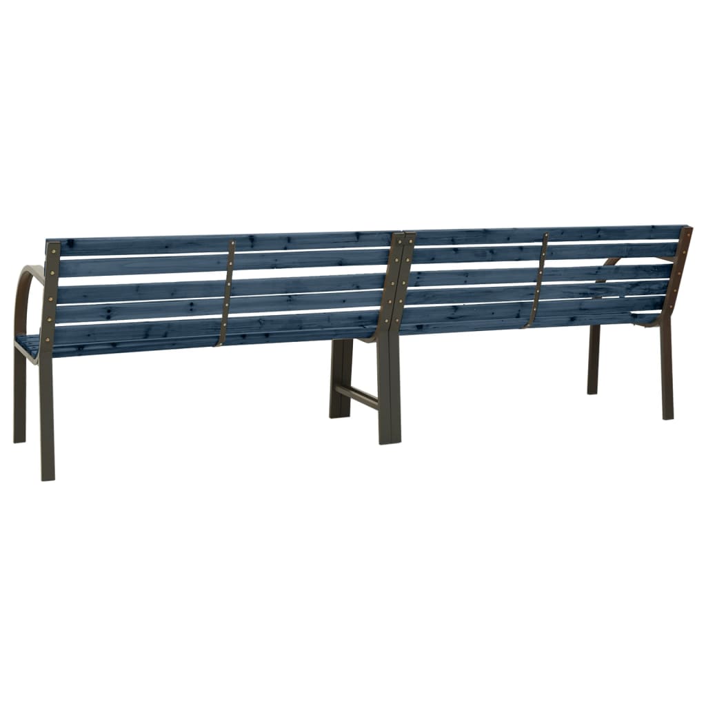 vidaXL Twin Garden Bench 241 cm Chinese Fir Wood Grey