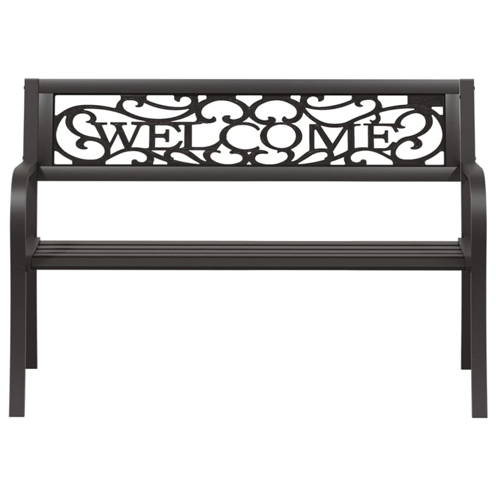 Garden Bench | Black | Powder-coated steel and plastic | Standard