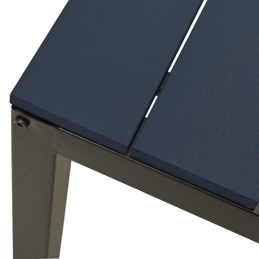 Garden Dining Set | Black | Steel, Wood Plastic Composites | Medium