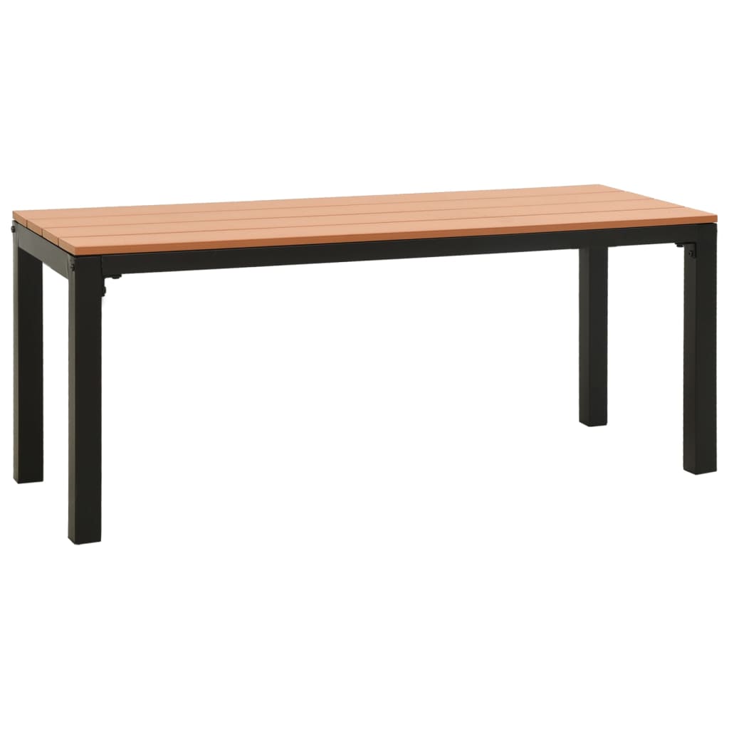 Garden Bench | Brown and Black | Steel | Medium |  Durable