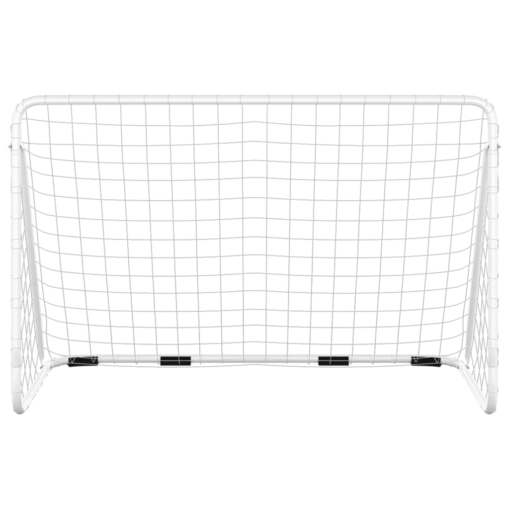 vidaXL Football Goal with Net White 180x90x120 cm Steel