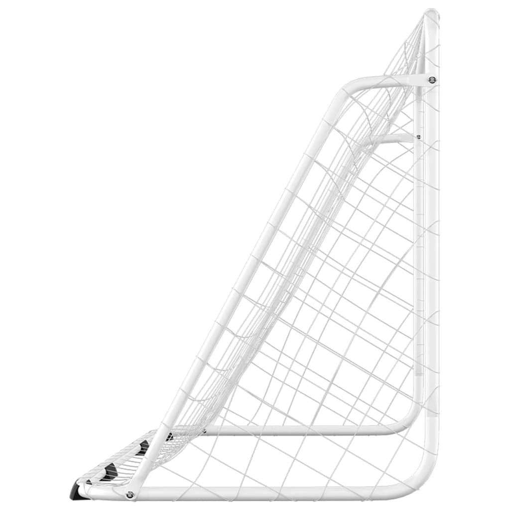 vidaXL Football Goal with Net White 180x90x120 cm Steel