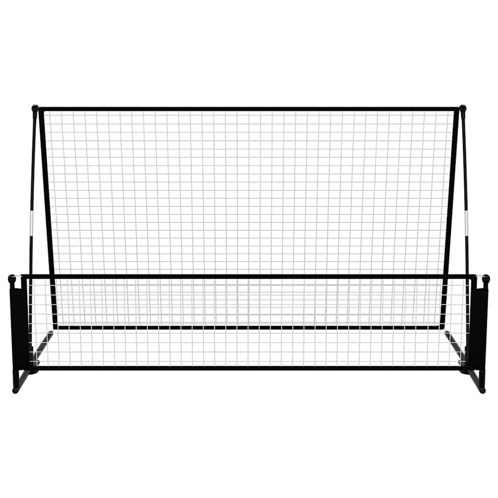 93373 vidaXL 2 in 1 Soccer Rebounder Football Goal 202x104x120 cm Steel