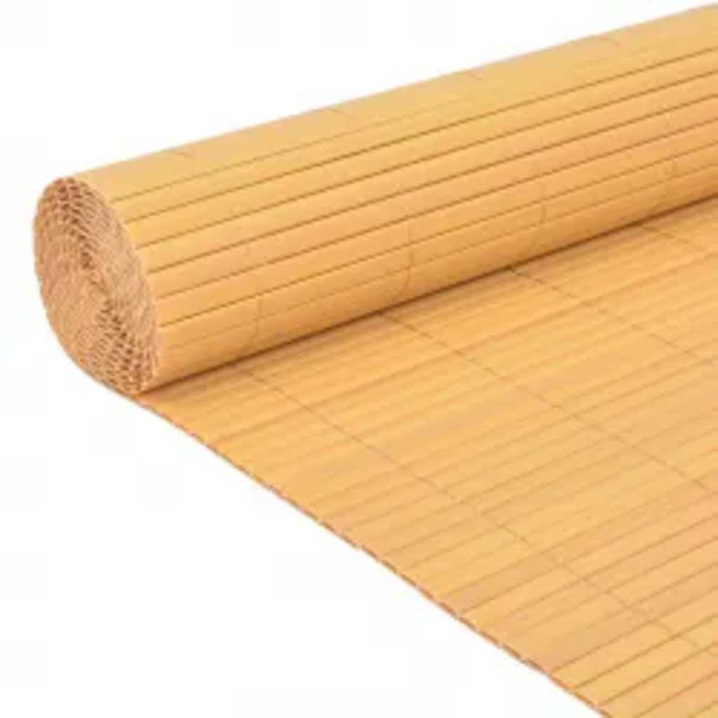 Double-Sided Garden Fence 90x400 cm Yellow
