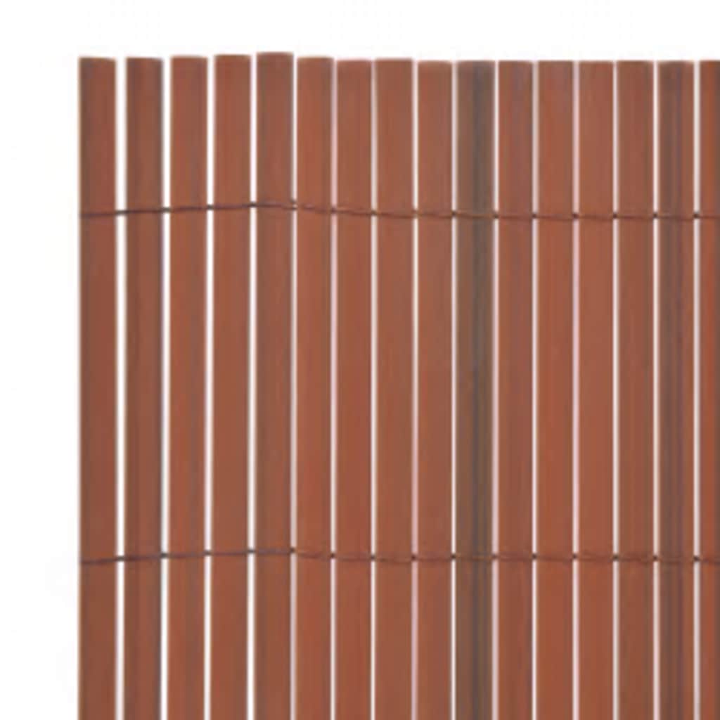 Double-Sided Garden Fence 90x400 cm Brown