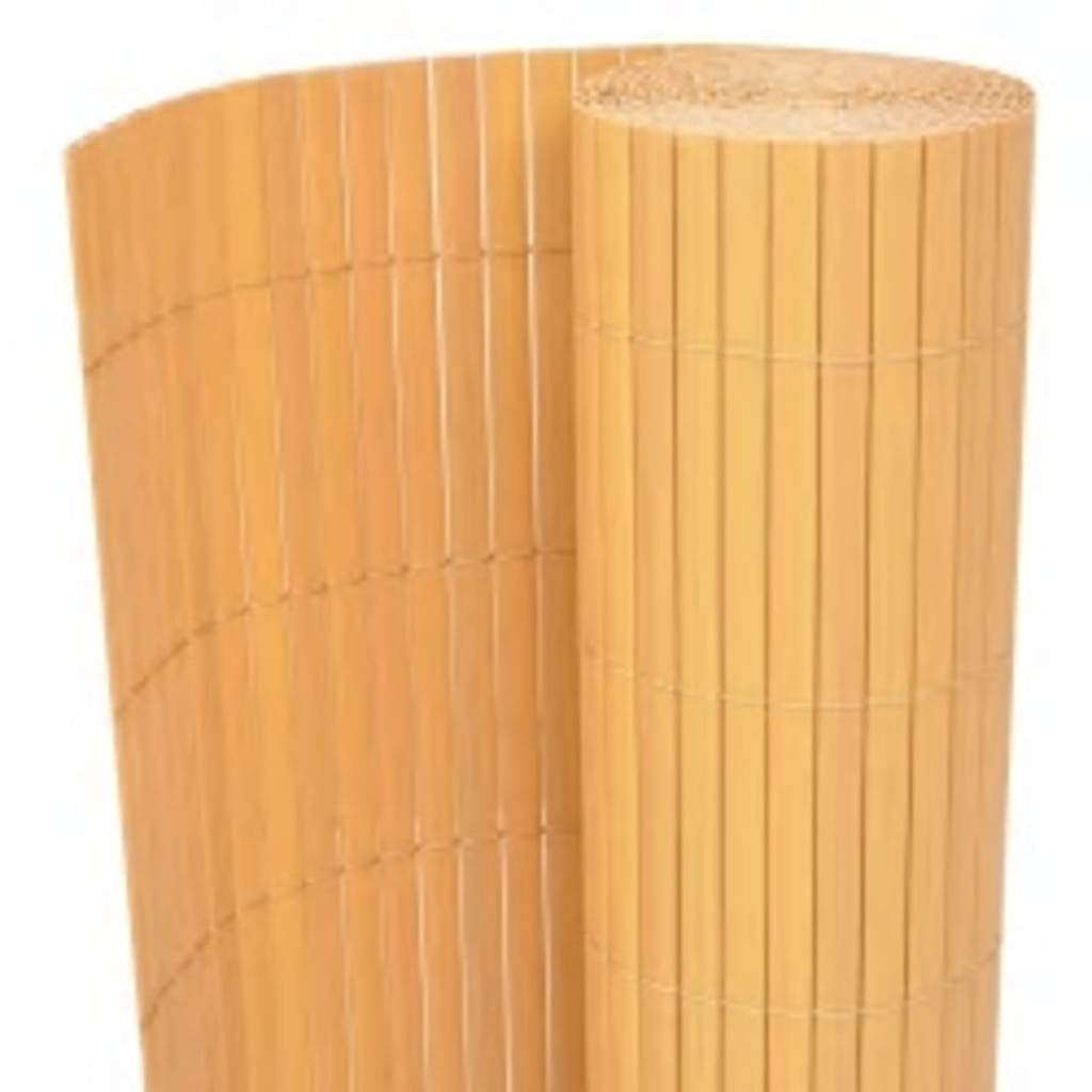 Double-Sided Garden Fence 110x500 cm Yellow