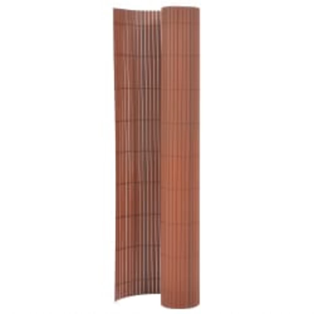 vidaXL Double-Sided Garden Fence 110x500 cm Brown