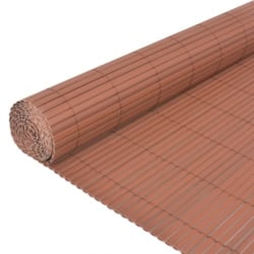 vidaXL Double-Sided Garden Fence 110x500 cm Brown