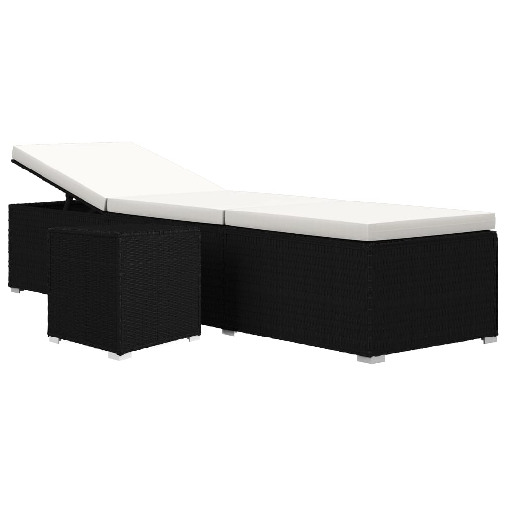 Sun Lounger | Black, Cream White