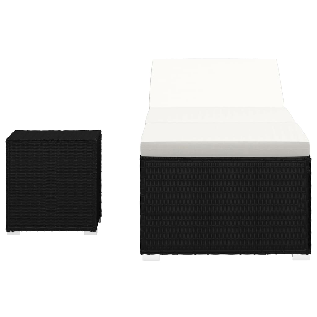 Sun Lounger | Black, Cream White