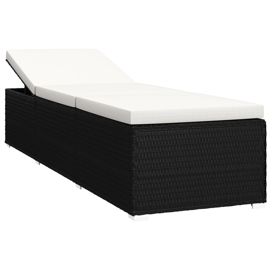 Sun Lounger | Black, Cream White
