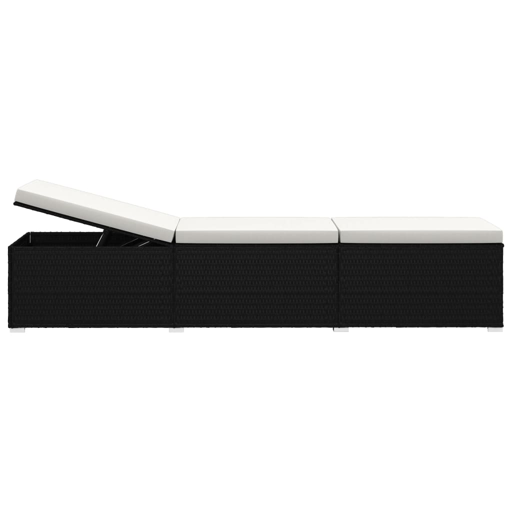 Sun Lounger | Black, Cream White